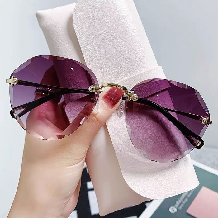 Jewelry WholesaleWholesale PC Lens Metal Frameless Sunglasses JDC-SG-JinF031 Sunglasses 季丰 %variant_option1% %variant_option2% %variant_option3%  Factory Price JoyasDeChina Joyas De China