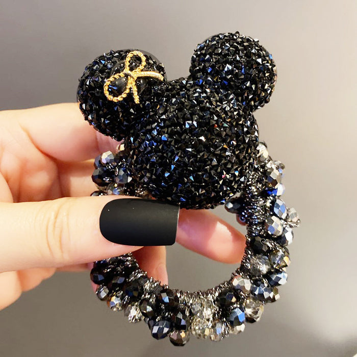 Jewelry WholesaleWholesale vintage bow rhinestone hair rope MOQ≥2 JDC-HS-ShengL005 Hair Scrunchies 晟隆 %variant_option1% %variant_option2% %variant_option3%  Factory Price JoyasDeChina Joyas De China