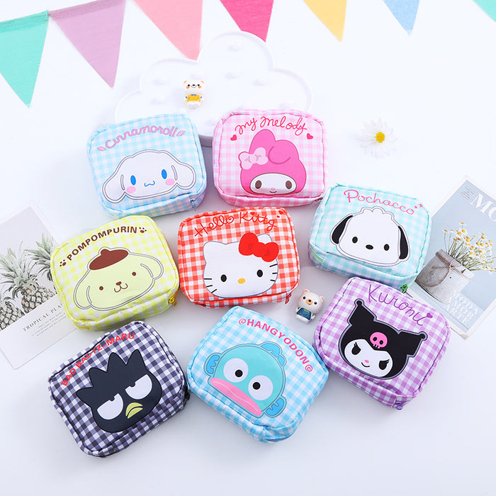 Wholesale Cartoon Oxford Cloth Sanitary Pad Storage Cosmetic Bag (F) MOQ≥3 JDC-CB-Xinka001