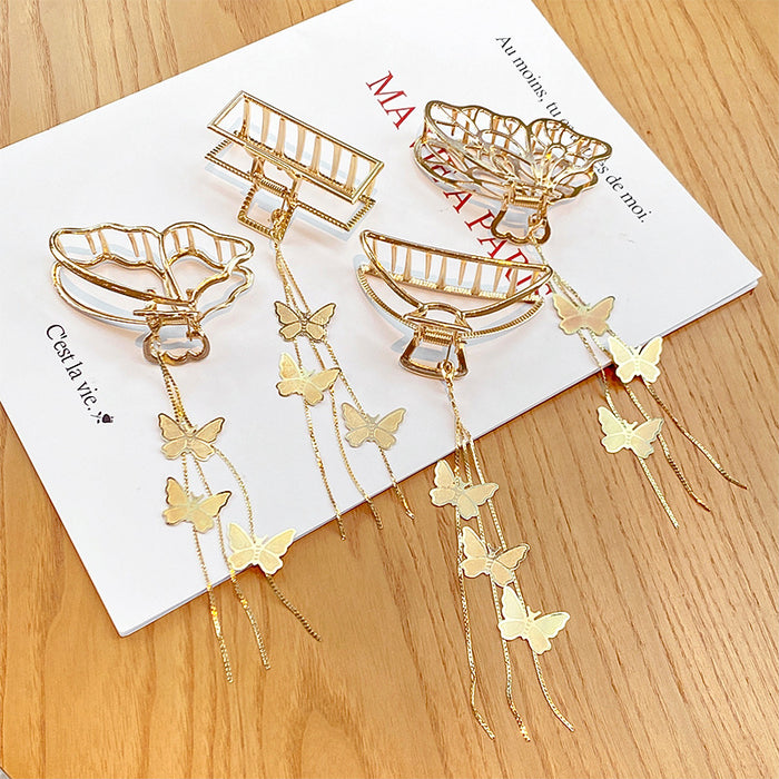 Jewelry WholesaleWholesale Metal Large Hairpin Stereo Butterfly Tassel Grab Clip JDC-HC-GSHX106 Hair Clips 恒曦 %variant_option1% %variant_option2% %variant_option3%  Factory Price JoyasDeChina Joyas De China