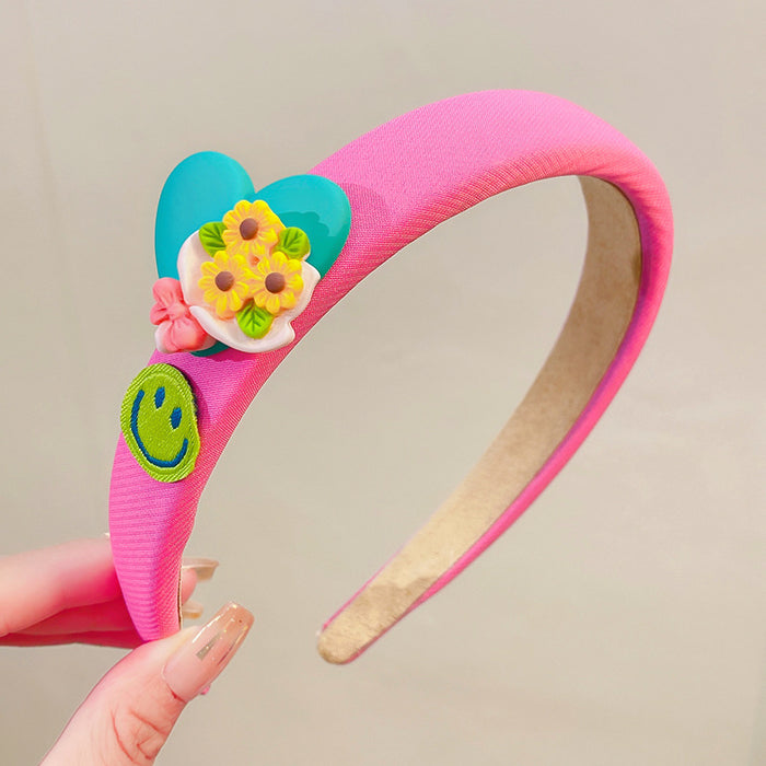 Wholesale sponge cartoon love smiley headband MOQ≥2 JDC-HC-RXi018