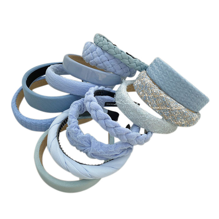 Jewelry WholesaleWholesale periwinkle blue sponge hair band JDC-HD-Suim003 Headband 随敏 %variant_option1% %variant_option2% %variant_option3%  Factory Price JoyasDeChina Joyas De China