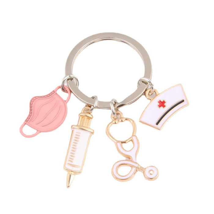 Jewelry WholesaleWholesale Nurse Doctor Syringe Stethoscope Metal Keychain MOQ≥2 JDC-KC-XiangH001 Keychains 湘怀 %variant_option1% %variant_option2% %variant_option3%  Factory Price JoyasDeChina Joyas De China