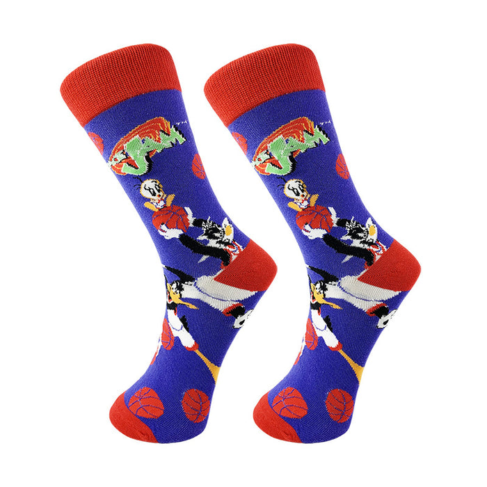 Wholesale Socks Cotton Cartoon Alphabet Medium Tube Socks (M) JDC-SK-YiYan021