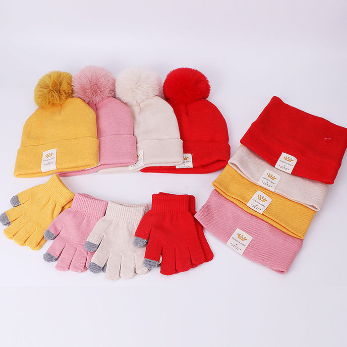 Wholesale HhmqViviiyNSAyin6WueWt7OIAiJkAM5rjpjsats Scarves Gloves Three-piece Cotton Acrylic Thickening Warm Children JDC-SF-Kaip013