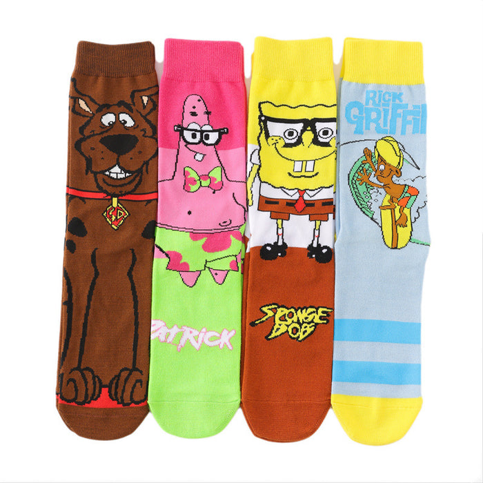 Wholesale socks cotton cartoon long tube animation MOQ≥10 JDC-SK-HuiHe023