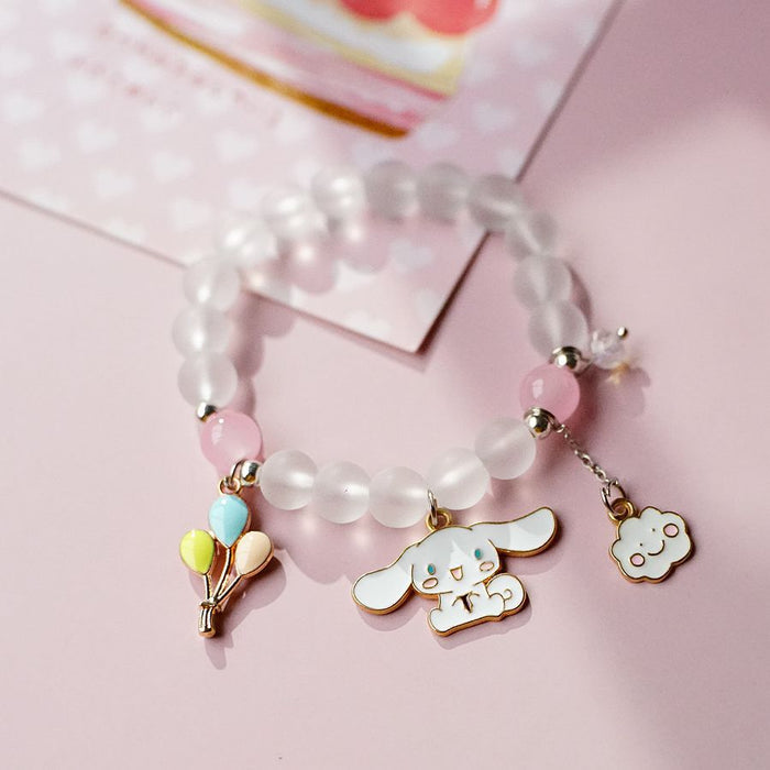 Wholesale Bracelet Alloy Cute Puppy Double Layer Crystal Beaded MOQ≥2 (S) JDC-BT-YXiang004