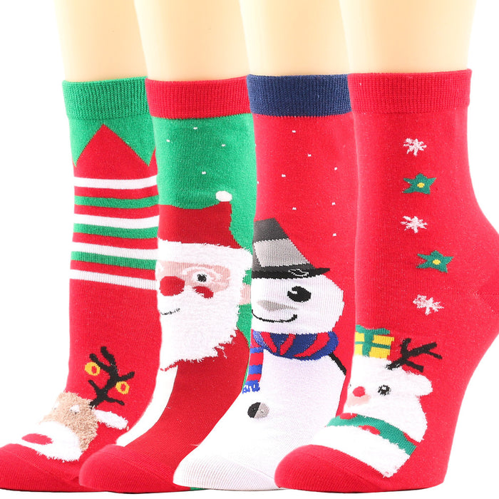 Wholesale Socks Polyester Christmas Santa Claus Elk MOQ≥3 JDC-SK-XQ020