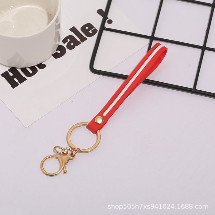 Wholesale Keychain PVC Soft Glue One Line Creative Lanyard MOQ≥10 JDC-KC-ZaoYang006