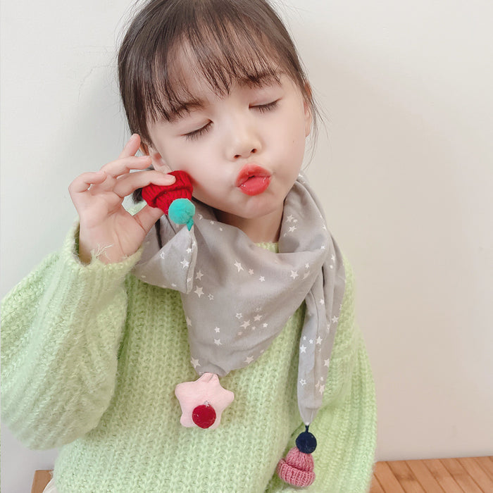 Wholesale Scarf Cotton Triangle Towel Keep Warm Kids Cute JDC-SF-Jinj001