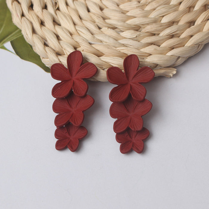 Wholesale Earrings Alloy Stereo Flower MOQ≥2 JDC-ES-GYUE004