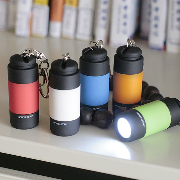 Wholesale Random USB Charging LED Outdoor Portable Plastic Mini Torch Keychain MOQ≥2 JDC-KC-ShaTuo001