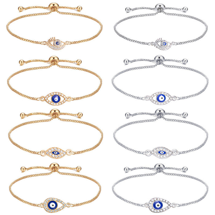 Wholesale Bracelet Alloy Evil Eye Lucky Guardian Bracelet MOQ≥2 JDC-BT-XiaoM011