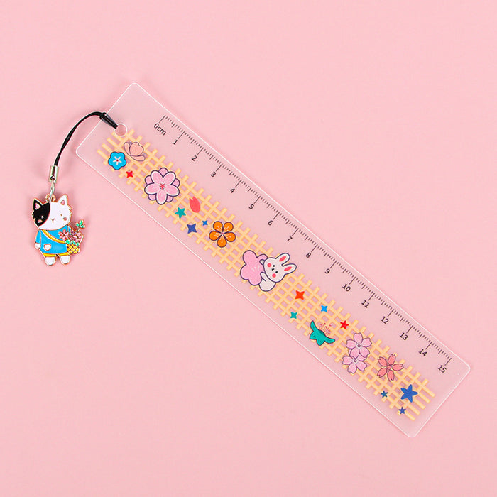 Wholesale Ruler Multifunctional Transparent Bookmark MOQ≥2 JDC-RR-ChiCh001