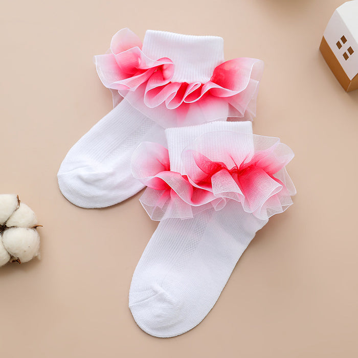 Wholesale Kids Cotton Lace Socks MOQ≥4 JDC-SK-KaiXin001