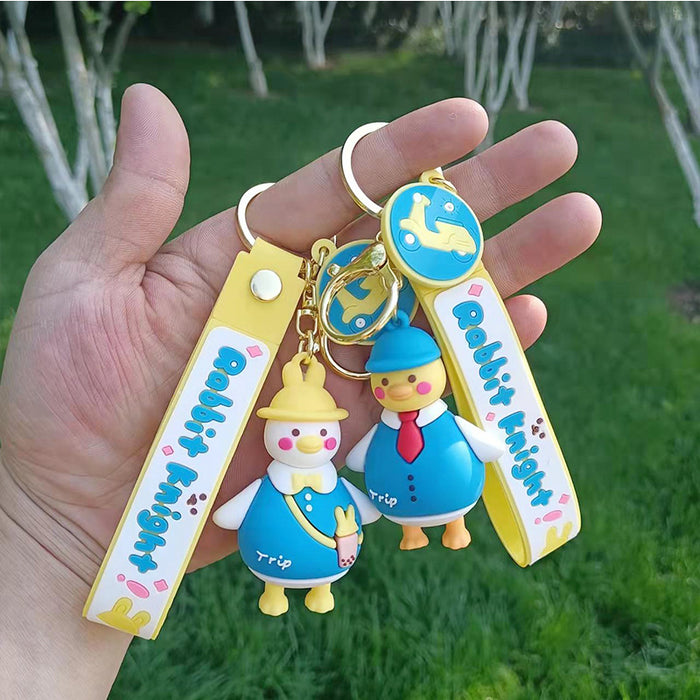 Jewelry WholesaleWholesale creative funny crooked duck key chain cartoon couple MOQ≥3 JDC-KC-YChaang006 Keychains 亿昌 %variant_option1% %variant_option2% %variant_option3%  Factory Price JoyasDeChina Joyas De China