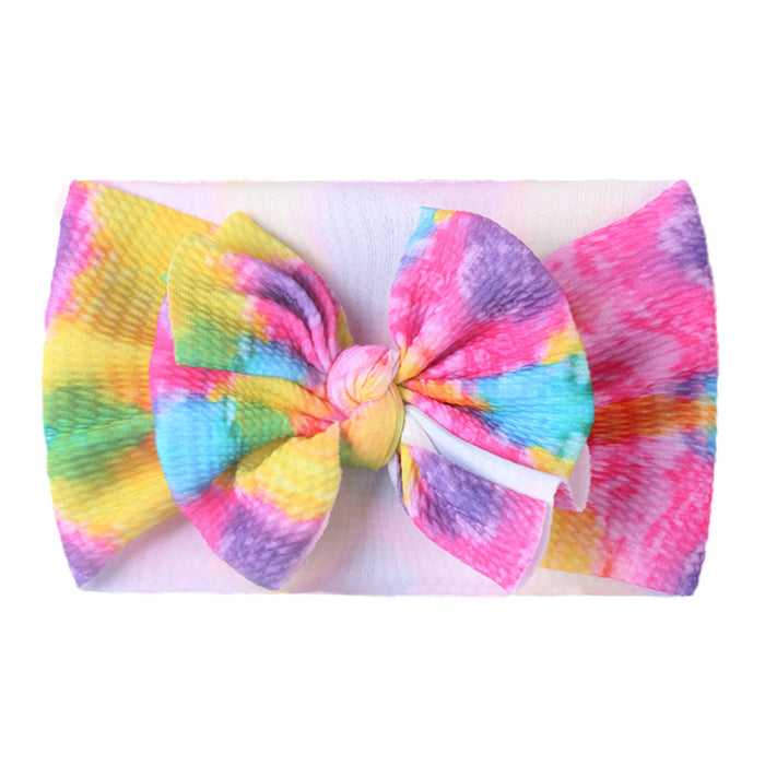 Wholesale DIY Fabric Baby Printed Bow Bandana sweatband JDC-HD-ML032