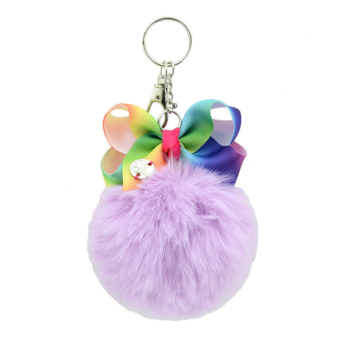 Wholesale big hair ball keychain pendant warped flower hair rope cute plush JDC-KC-GSMR001