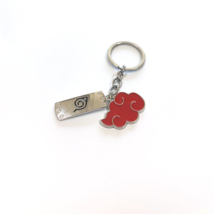 Wholesale Keychains For Backpacks Keychain Xiao Tissue Red Cloud Pendant Konoha Logo Alloy Pendant (M) MOQ≥2 JDC-KC-ZhenL001