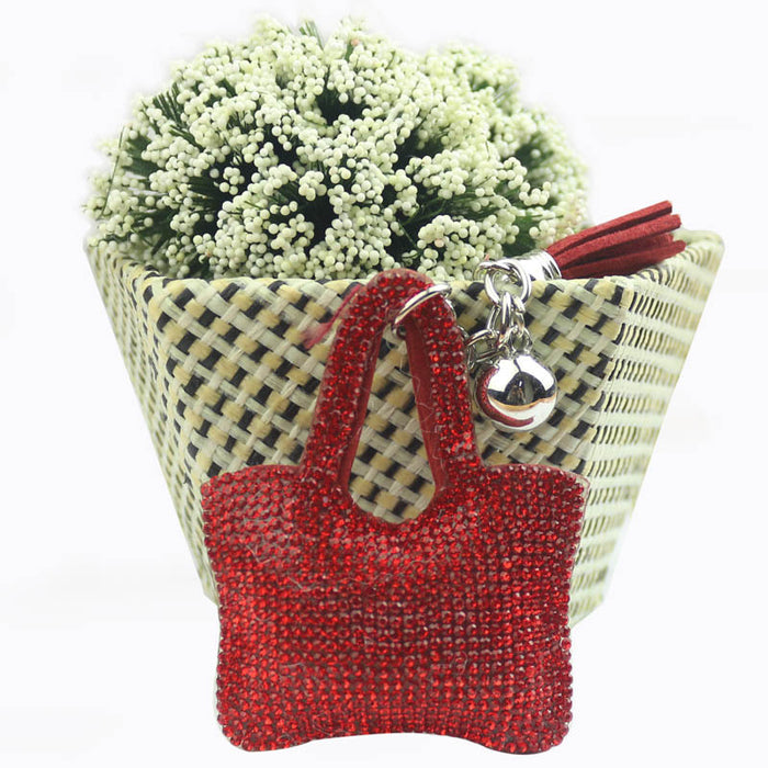 Llavero de aleación de mini bolsas de diamantes al por mayor JDC-KC-Huisen007