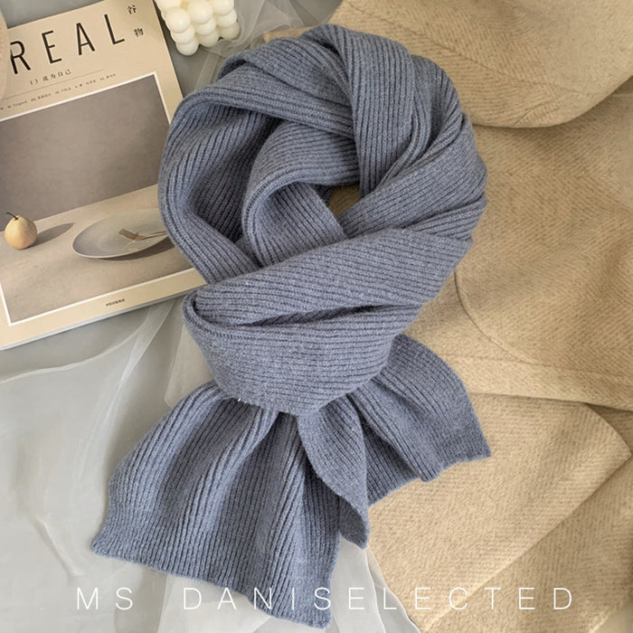 Wholesale Scarf Acrylic Cotton Winter Thickening Warm Yarn Solid JDC-SF-hengc007