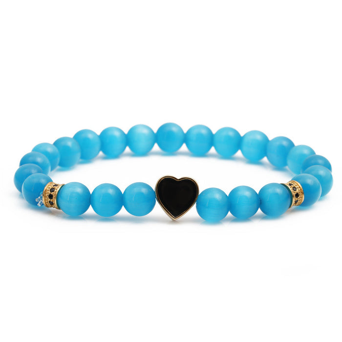 Wholesale Opal Beaded Heart Bracelet MOQ≥2 JDC-BT-ML060