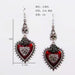 Jewelry WholesaleWholesale wild rose heart shape blood colored eye drop oil bat alloy stud earrings JDC-ES-YYFF002 Earrings 燕羽飞飞 %variant_option1% %variant_option2% %variant_option3%  Factory Price JoyasDeChina Joyas De China