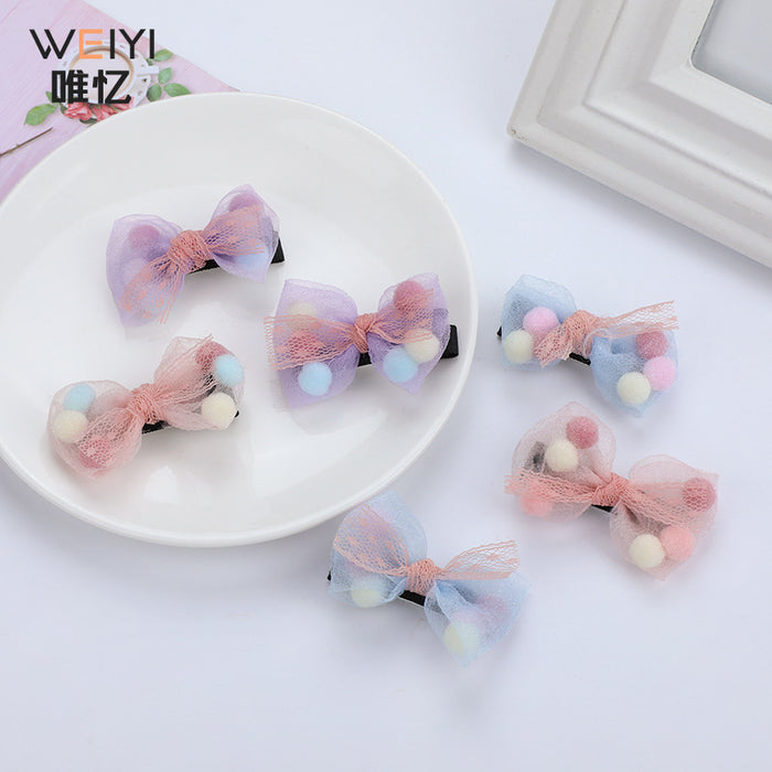 Wholesale Hair Clips mesh bow children JDC-HC-MDL001