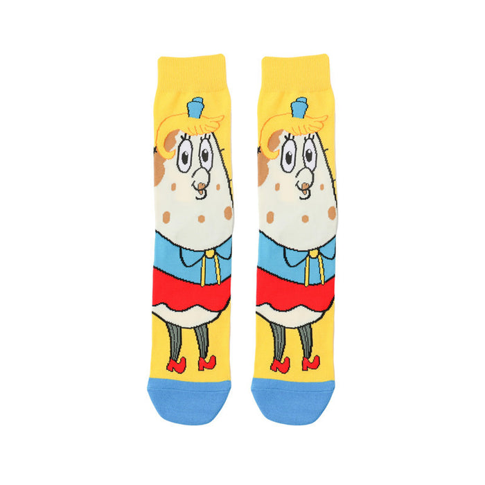 Wholesale Sock 70% Cotton Mid Tube Cartoon Cute Antibacterial Sweat Absorb (M) JDC-SK-HuiHe032