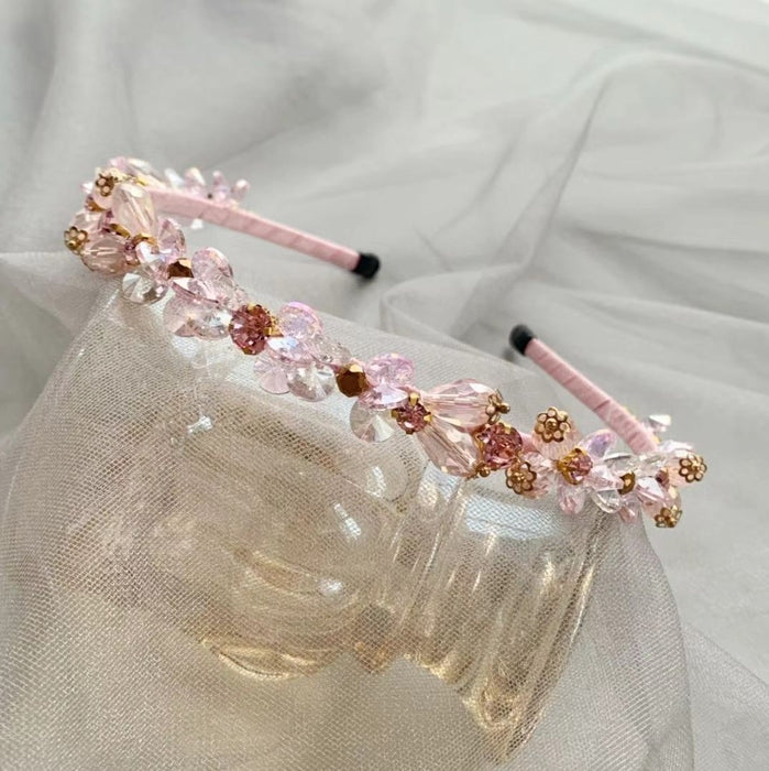 Jewelry WholesaleWholesale full drill headband pure crystal flower hand beaded headband JDC-HD-TanD008 Headband 檀豆 %variant_option1% %variant_option2% %variant_option3%  Factory Price JoyasDeChina Joyas De China