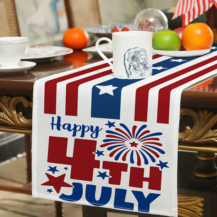 Wholesale 4th of July Independence Day Linen Tablecloth MOQ≥2 JDC-TC-OuH006