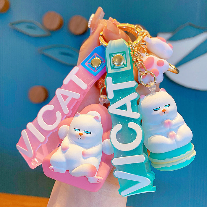 Wholesale Cartoon Cat PVC Keychain (M) JDC-KC-BS011