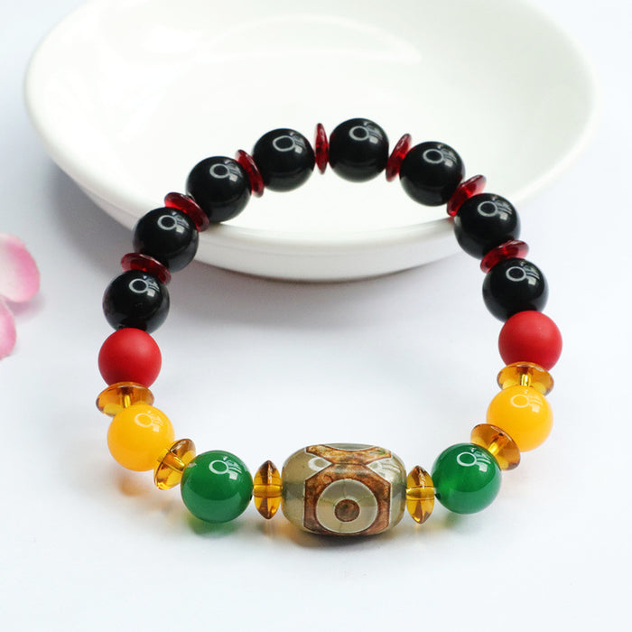 Wholesale Natural Tibetan Three Eyed Dzi Bracelet JDC-BT-JuanY004