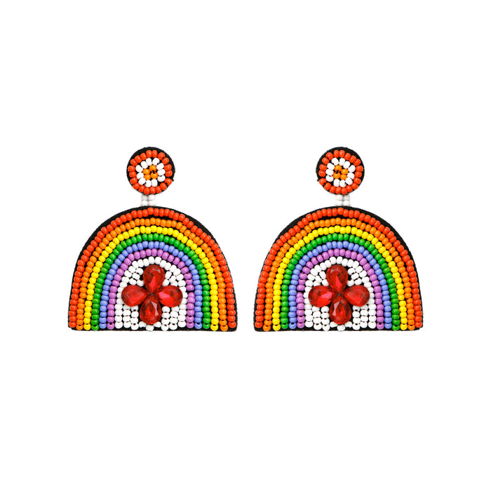 Wholesale Earrings Rice Beads Rainbow JDC-ES-PREMJM006