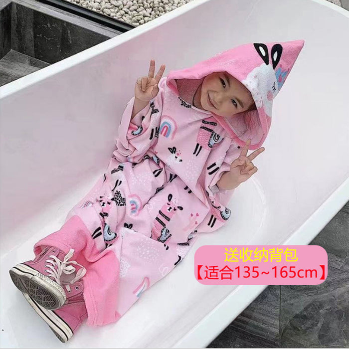 Wholesale Microfiber Cartoon Kids Bath Towel Cloak JDC-BTL-YaX005