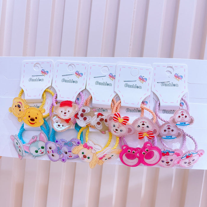 Wholesale Kids Hair Ring Dancing Bear Small Rubber Band Hair Ring JDC-HS-Jianman001