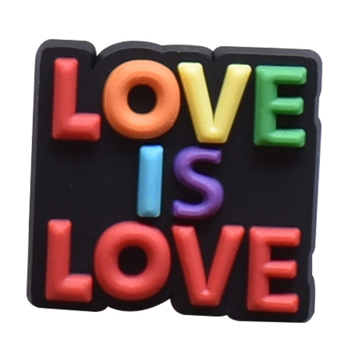 Wholesale Croc Charms Random 100pcs LGBT PVC DIY Accessories JDC-CCS-RYY060