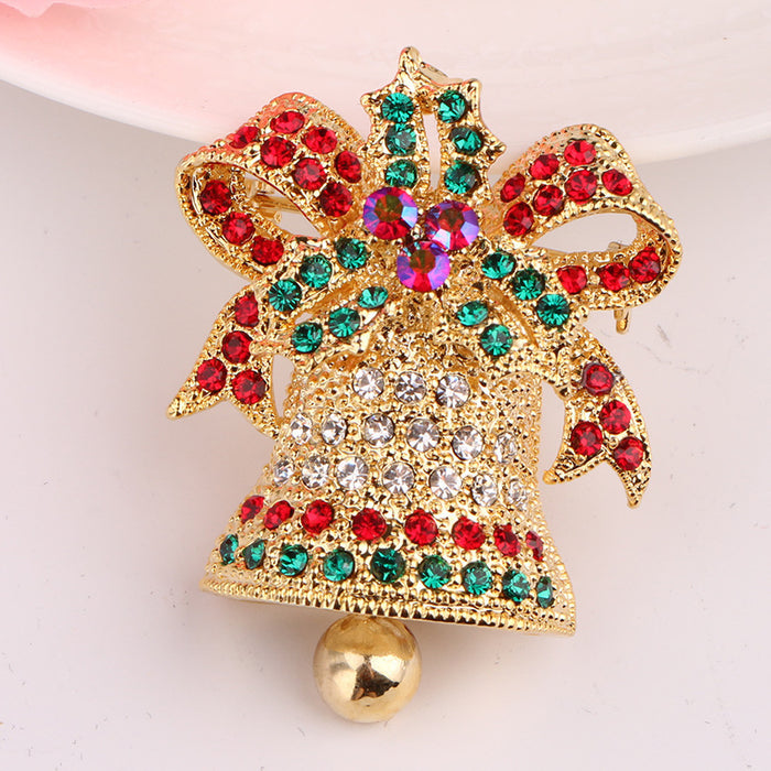 Wholesale Brooch Alloy Diamond Vintage Bells JDC-BC-ZhuiX005