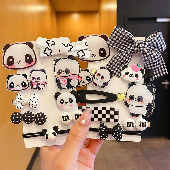 Jewelry WholesaleWholesale cartoon panda children's hair clip JDC-HC-DingS002 Hair Clips 鼎硕 %variant_option1% %variant_option2% %variant_option3%  Factory Price JoyasDeChina Joyas De China