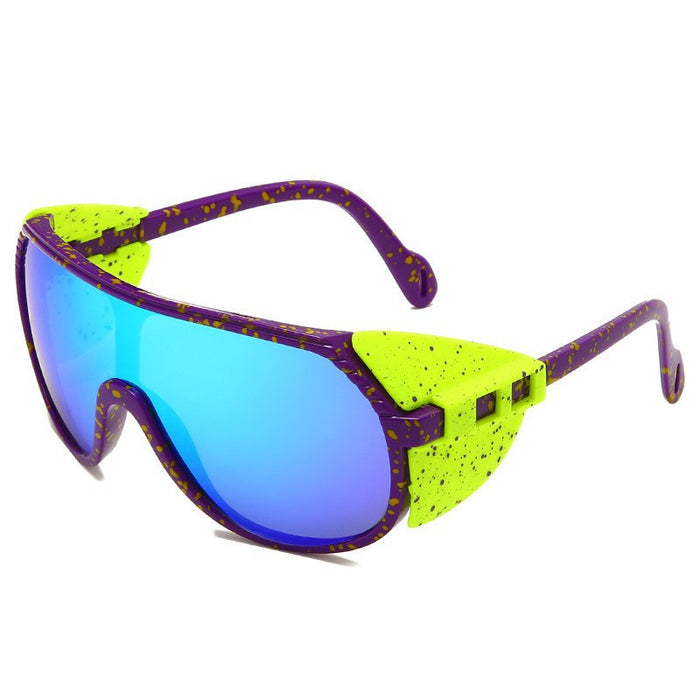 Wholesale Sunglasses PC One Piece Sports Wind Outdoor Riding Sunshade Mirrors MOQ≥2 JDC-SG-ZhuiF002