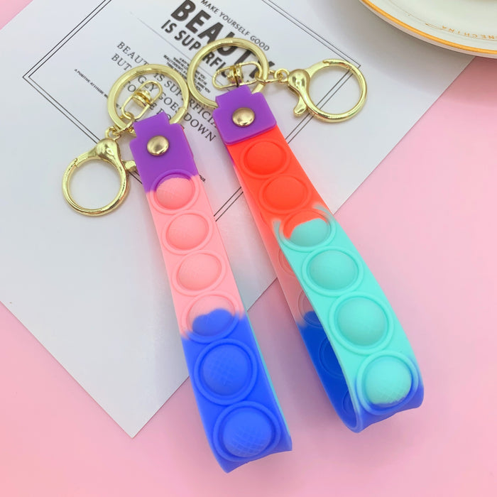 Wholesale Keychains For Backpacks Bubble Color Rodent Pioneer Wrist Strap Pendant Decompression Toy MOQ≥2 JDC-KC-LiAng001