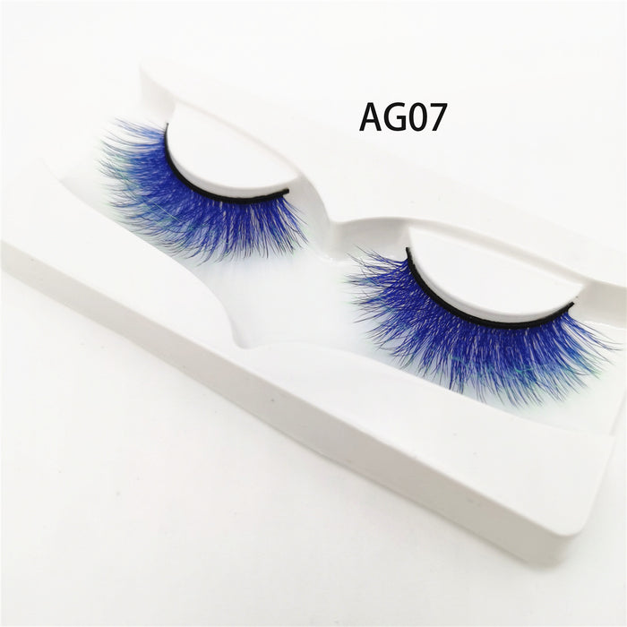 Wholesale Gradient Color Imitation Mink False Eyelashes Single Pair Pack MOQ≥3 JDC-EY-ZXin004