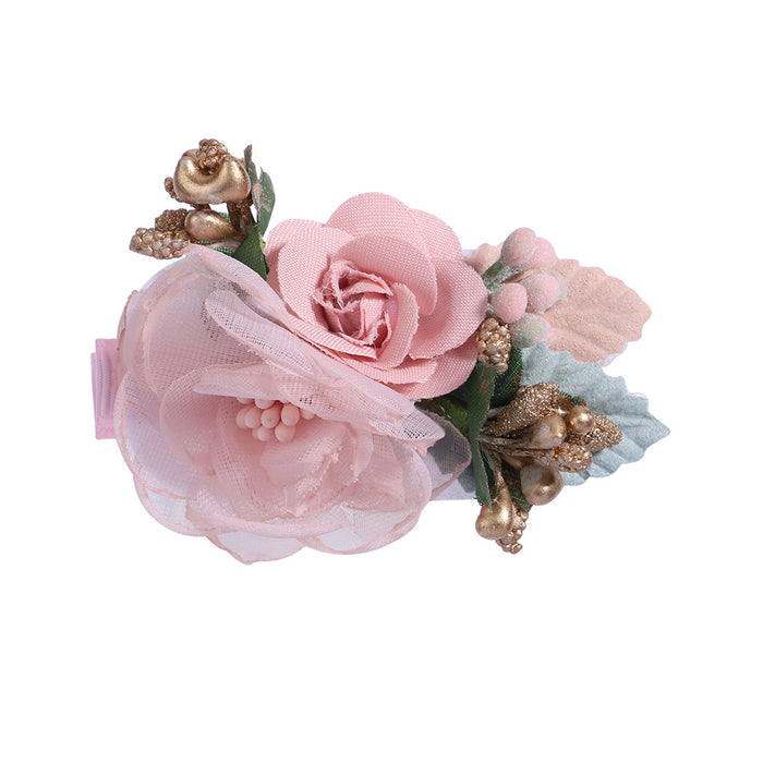 Jewelry WholesaleWholesale children's simulated flower Hair Clips JDC-HC-YL071 Hair Clips 雅伦 %variant_option1% %variant_option2% %variant_option3%  Factory Price JoyasDeChina Joyas De China