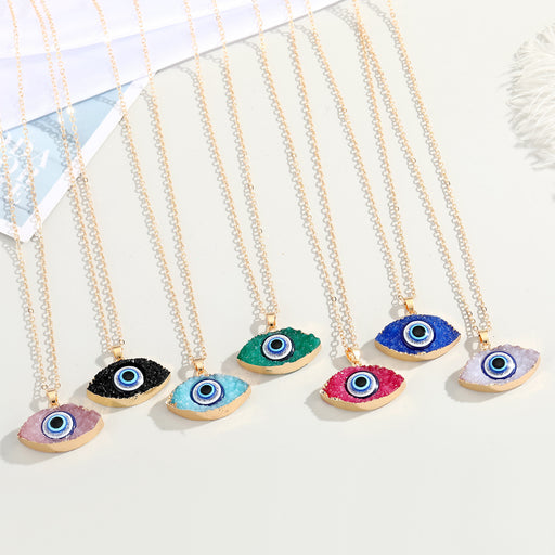 Jewelry WholesaleWholesale Demon Eye Plastic Resin Necklace MOQ≥6 JDC-NE-Juej002 Necklaces 觉际 %variant_option1% %variant_option2% %variant_option3%  Factory Price JoyasDeChina Joyas De China