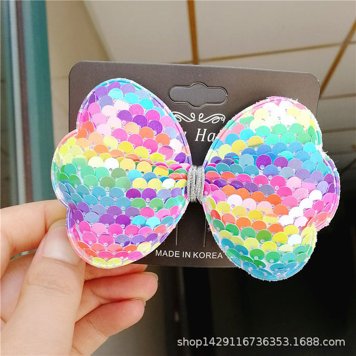 Jewelry WholesaleWholesale Kids Cute Bow Colorful Big Sequin Hair Clip JDC-HC-Manlun003 Hair Clips 漫沦 %variant_option1% %variant_option2% %variant_option3%  Factory Price JoyasDeChina Joyas De China