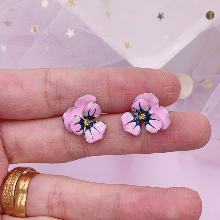 Wholesale Earrings Alloy Super Fairy Retro Flower Stud Earrings JDC-ES-Nina008