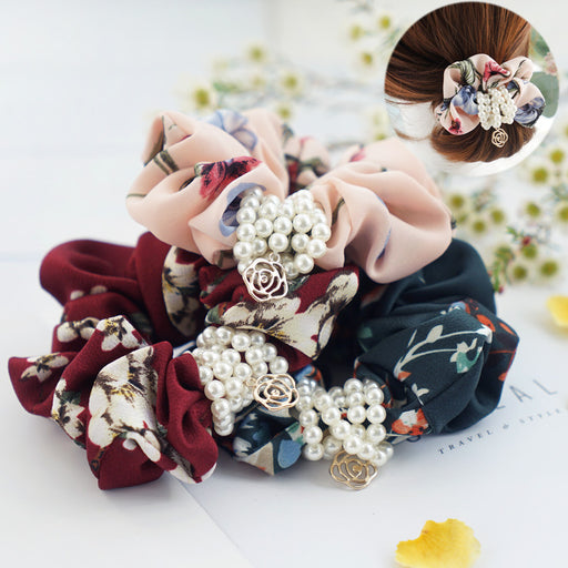 Jewelry WholesaleWholesale Fashion Floral Fabric Hair Bands JDC-HS-Youp003 Hair Scrunchies 有派 %variant_option1% %variant_option2% %variant_option3%  Factory Price JoyasDeChina Joyas De China