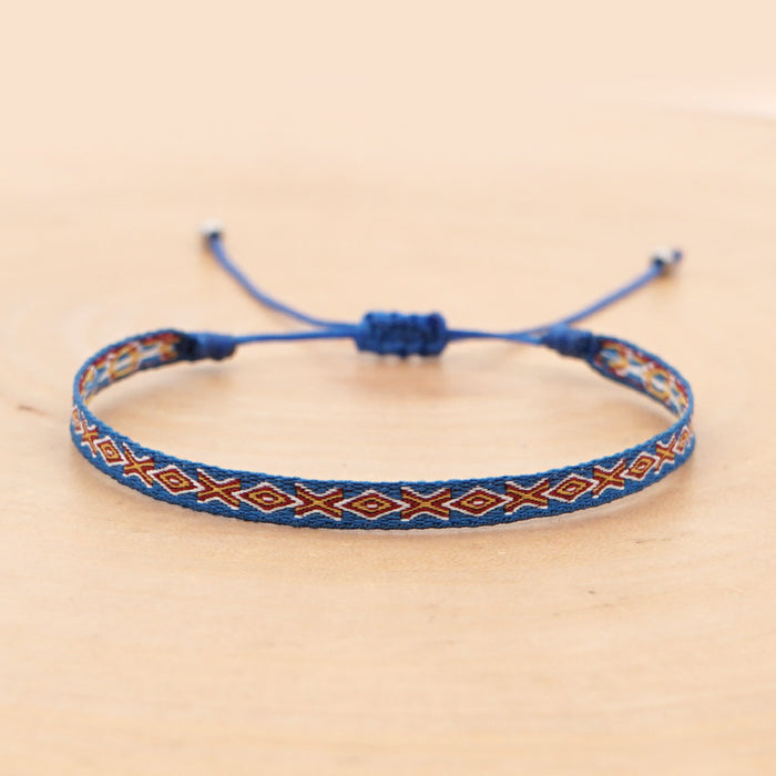 Wholesale Ethnic Wind Ribbon Pure Hand Woven Bracelet JDC-BT-HeY017