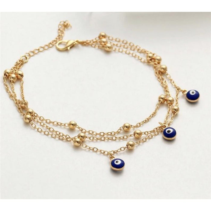 Wholesale Simple Eye Anklet Beach Resort Footwear Adjustable MOQ≥2 JDC-AS-RuiP005