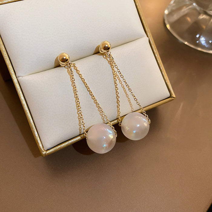 Jewelry WholesaleWholesale electroplated Mermaid Pearl Earrings JDC-ES-BY193 Earrings 宝钰 %variant_option1% %variant_option2% %variant_option3%  Factory Price JoyasDeChina Joyas De China